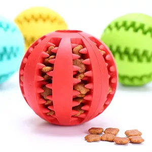 Juguete Interactivo para Masticar para Perros Bola de Goma para Limpieza Dental