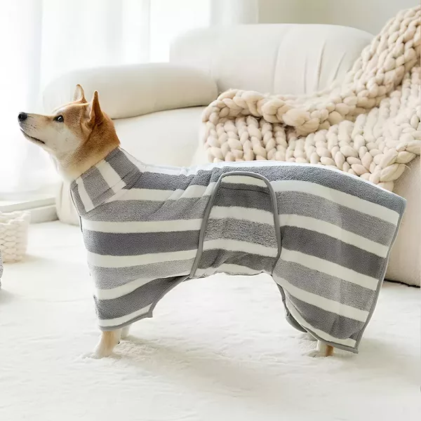 dog bathrobe, dog towel robe, dog bath towel, super absorbent dog towel
