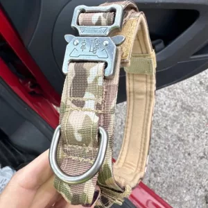 Recibido collar táctico de entrenamiento para perros con hebilla metálica del cliente J****n.