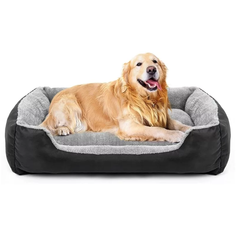 dog bed, washable dog bed, dog mattress, plush dog bed, warming dog bed, rectangle dog bed