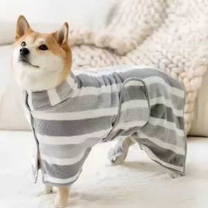 dog bathrobe, dog towel robe, dog bath towel, super absorbent dog towel
