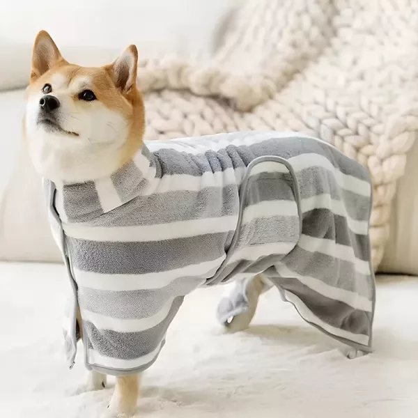 dog bathrobe, dog towel robe, dog bath towel, super absorbent dog towel
