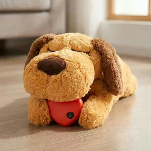 heartbeat dog toy, puppy heartbeat toy, snuggle puppy with heartbeat, stuffed puppy with heartbeat dog toy